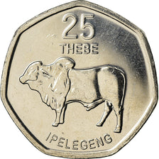 Moneta, Botswana, 25 Thebe, 2013, British Royal Mint, SPL, Acciaio placcato