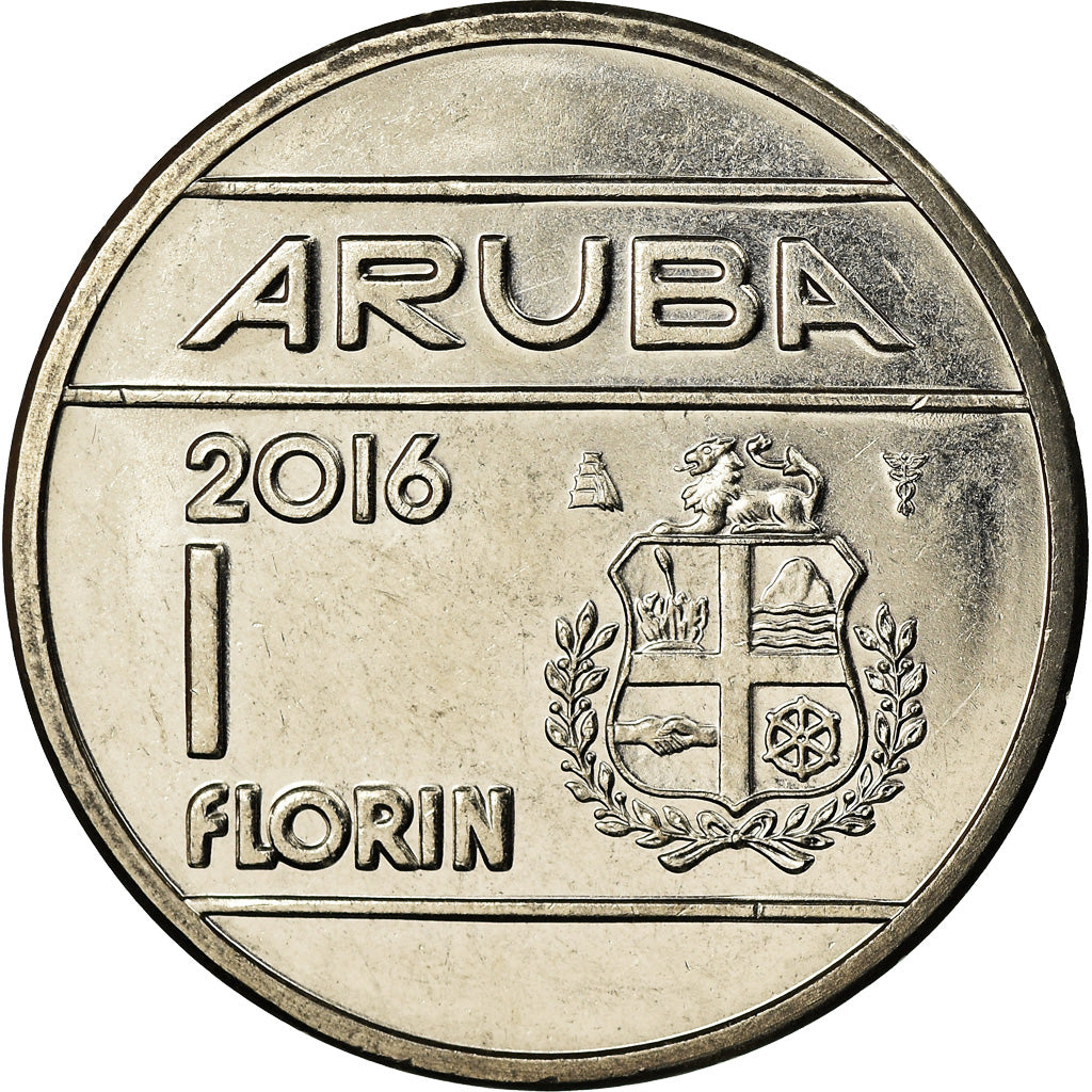 Coin, Aruba, Florin, 2016, MS(63), Nickel plated steel, KM:56