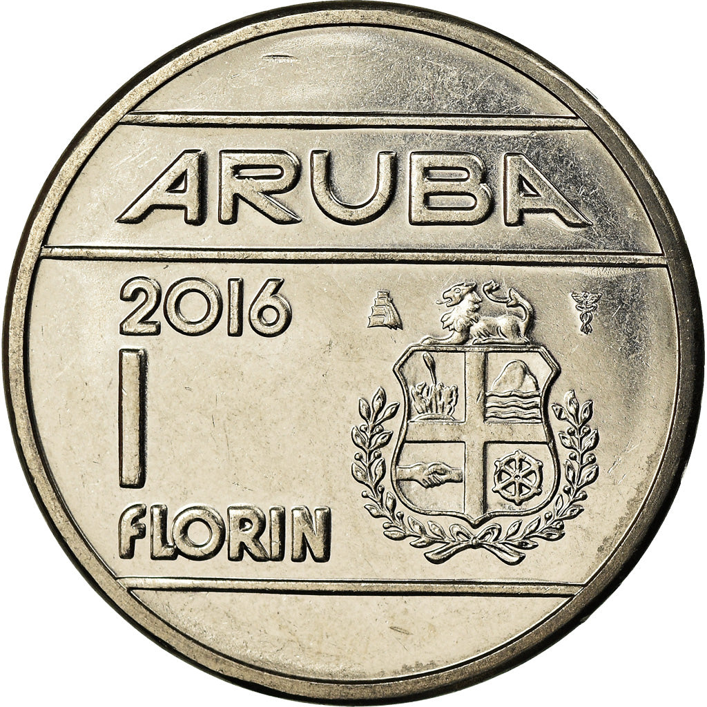 Coin, Aruba, Florin, 2016, MS(63), Nickel plated steel, KM:56