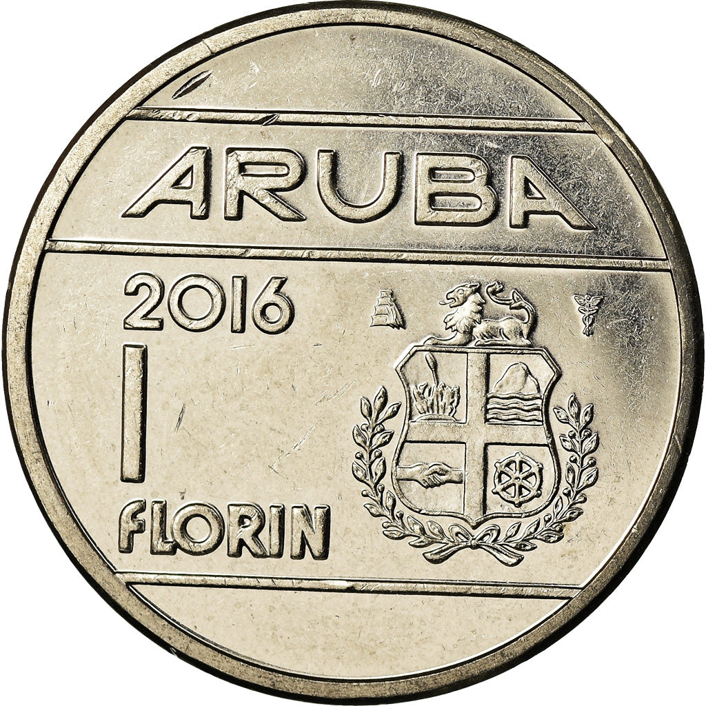 Coin, Aruba, Florin, 2016, MS(63), Nickel plated steel, KM:56