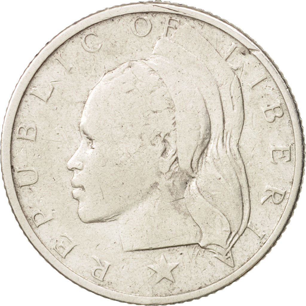 Liberia, 25 Cents, 1961, EF(40-45), Silver, KM:16