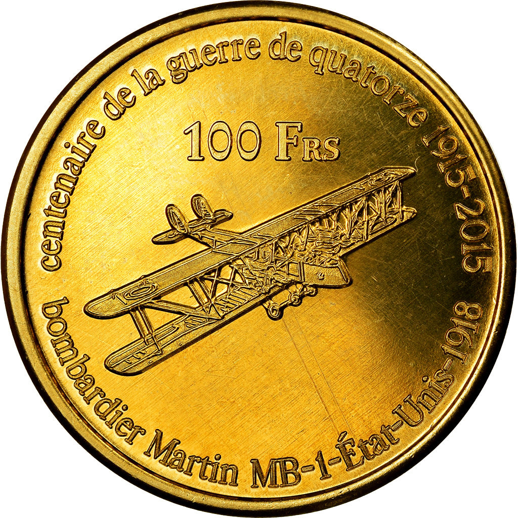 Coin, France, 100 Francs, 2015, Paris, Ile Tromelin, MS(63), Bronze-Aluminium