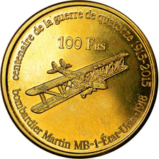Coin, France, 100 Francs, 2015, Paris, Ile Tromelin, MS(63), Bronze-Aluminium