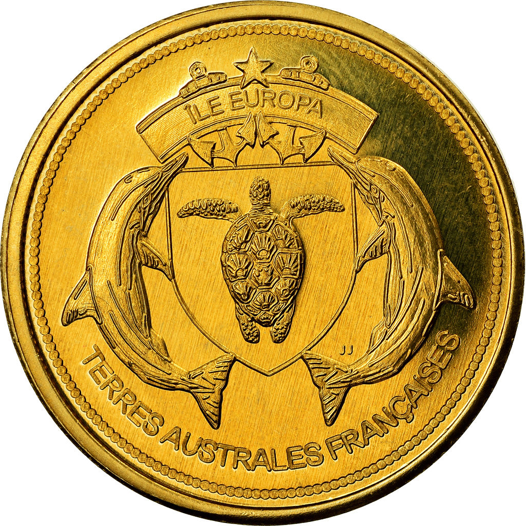 Coin, France, 100 Francs, 2015, Paris, Ile Europa, MS(63), Bronze-Aluminium