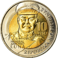 Moneda, Filipinas, 10 Piso, 2016, Antonio Luna, SC, Bimetálico