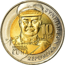 Coin, Philippines, 10 Piso, 2016, Antonio Luna, MS(63), Bi-Metallic