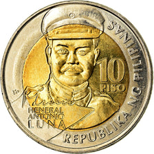 Moneda, Filipinas, 10 Piso, 2016, Antonio Luna, SC, Bimetálico