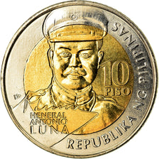 Moneda, Filipinas, 10 Piso, 2016, Antonio Luna, SC, Bimetálico