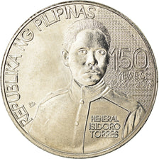 Moneta, Filippine, Piso, 2016, Isodoro Torres, SPL, Acciaio placcato nichel