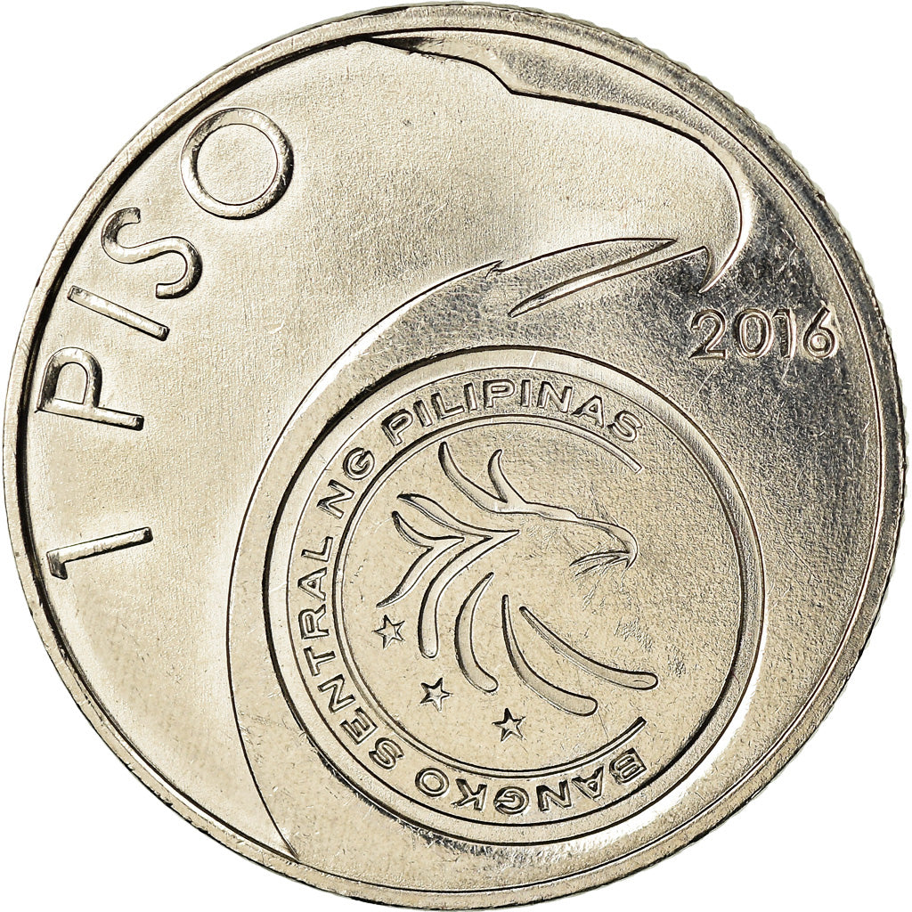 Moneta, Filippine, Piso, 2016, Isodoro Torres, SPL, Acciaio placcato nichel