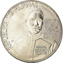 Coin, Philippines, Piso, 2016, Isodoro Torres, MS(63), Nickel plated steel