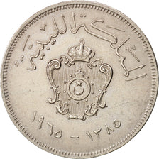 Libya, Idris I, 100 Milliemes, 1965, AU(50-53), Copper-nickel, KM:11