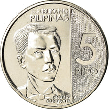 Moneta, Filippine, 5 Piso, 2018, Andres Bonifacio, SPL, Acciaio placcato nichel