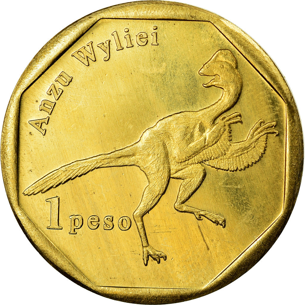 Coin, Netherlands Antilles, Peso, 2019, Dinosaures - Anzu, MS(63), Bronze