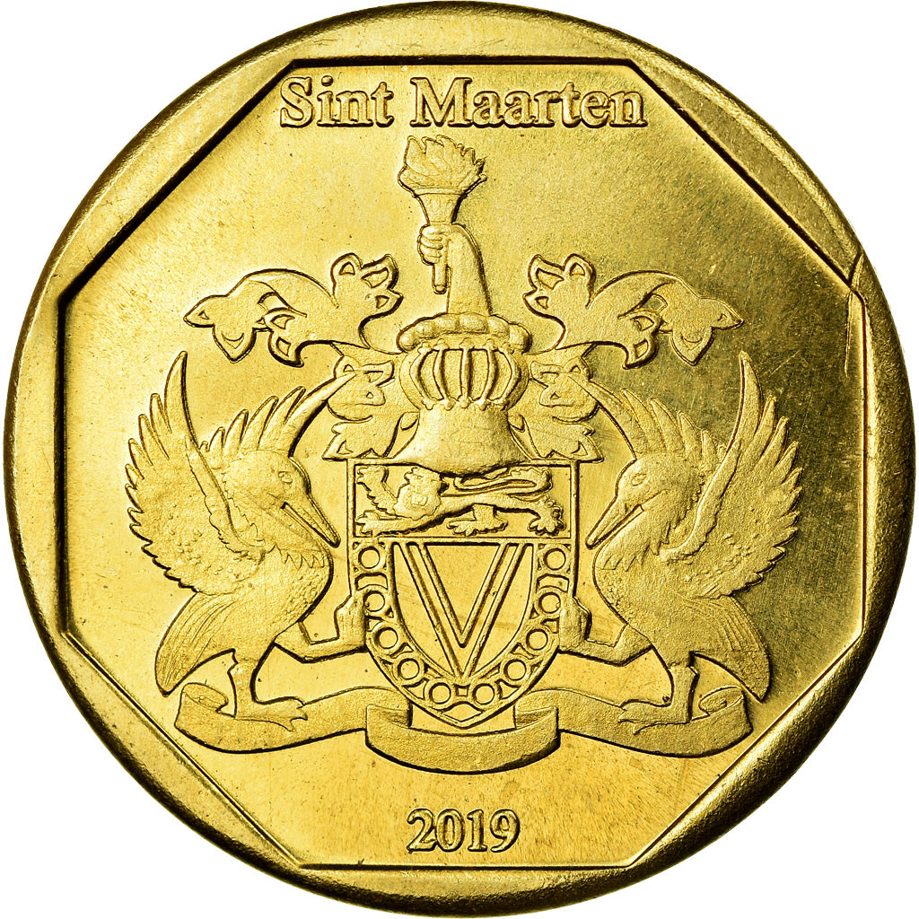 Coin, Netherlands Antilles, Peso, 2019, Dinosaures - Anzu, MS(63), Bronze
