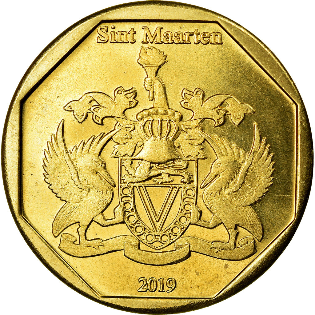 Coin, Netherlands Antilles, Peso, 2019, Dinosaures - Anzu, MS(63), Bronze