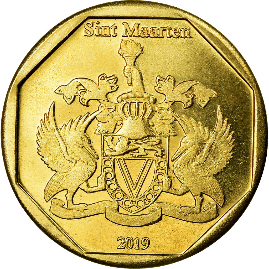 Coin, Netherlands Antilles, Peso, 2019, Dinosaures - Anzu, MS(63), Bronze