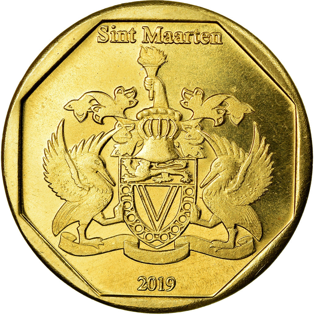 Coin, Netherlands Antilles, Peso, 2019, Dinosaures - Anzu, MS(63), Bronze