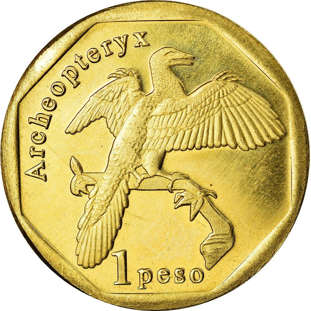 Coin, Netherlands Antilles, Peso, 2019, Dinosaures - Archeopteryx, MS(63)