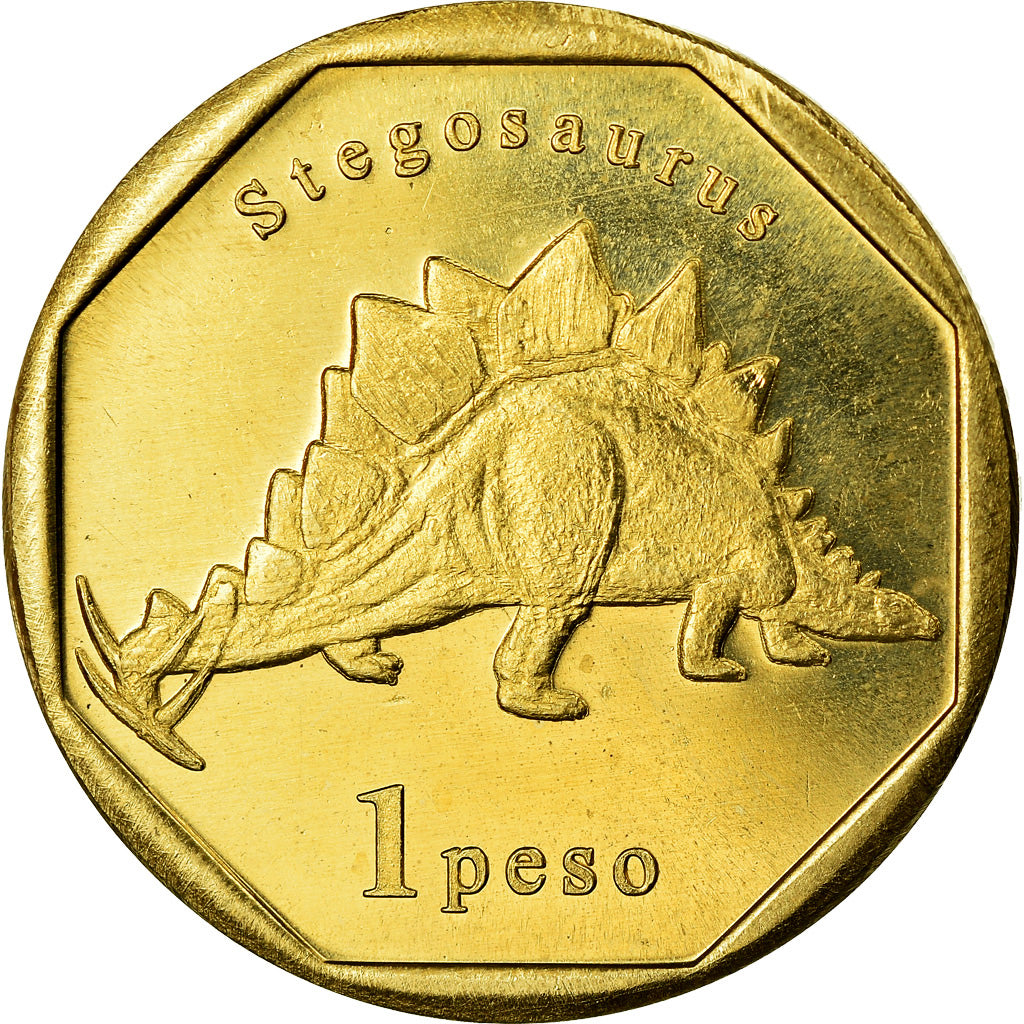 Coin, Netherlands Antilles, Peso, 2019, Dinosaures - Stegosaurus, MS(63), Bronze