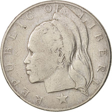 Liberia, 50 Cents, 1968, EF(40-45), Copper-nickel, KM:17a.2