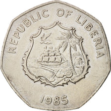 Liberia, 5 Dollars, 1985, AU(50-53), Copper-nickel, KM:44