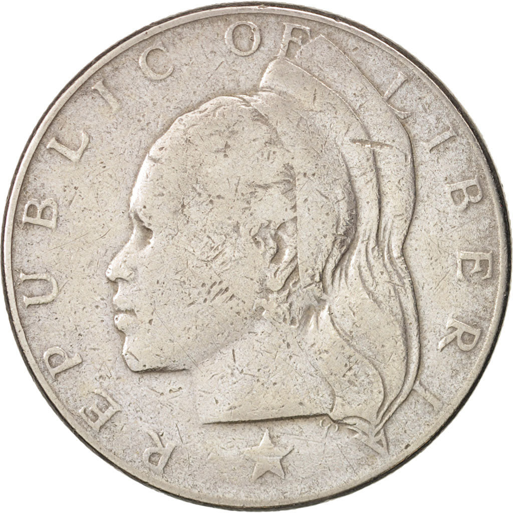 Liberia, Dollar, 1970, BB, Rame-nichel, KM:18a.2