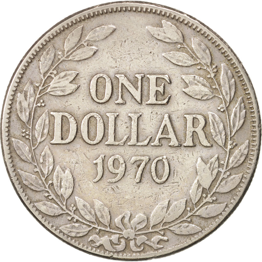 Liberia, Dollar, 1970, BB, Rame-nichel, KM:18a.2