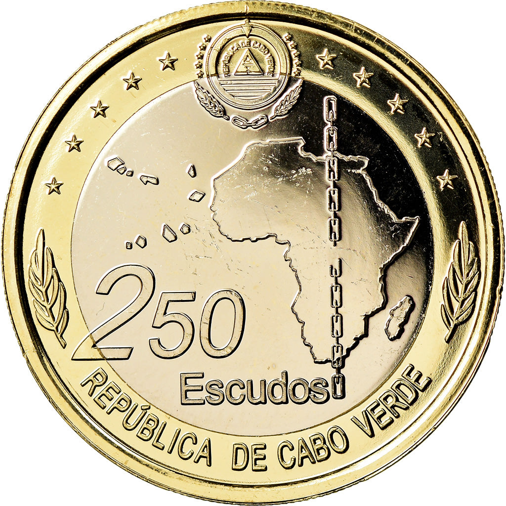 Coin, Cape Verde, 250 Escudos, 2013, 50 ans de l'OUA, MS(63), Bi-Metallic, KM:55