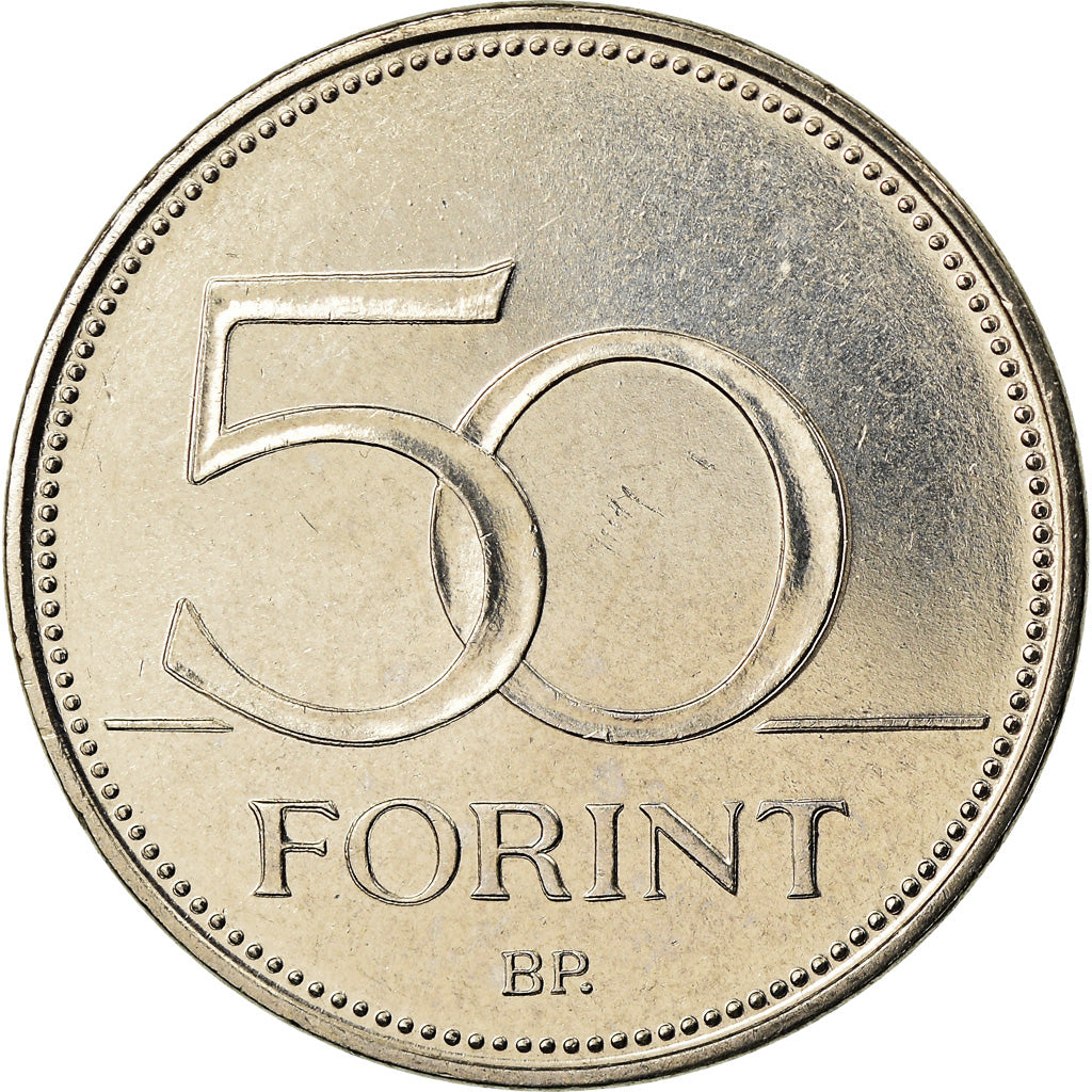 Coin, Hungary, 50 Forint, 2018, Budapest, Championnat du Monde de Hockey sur