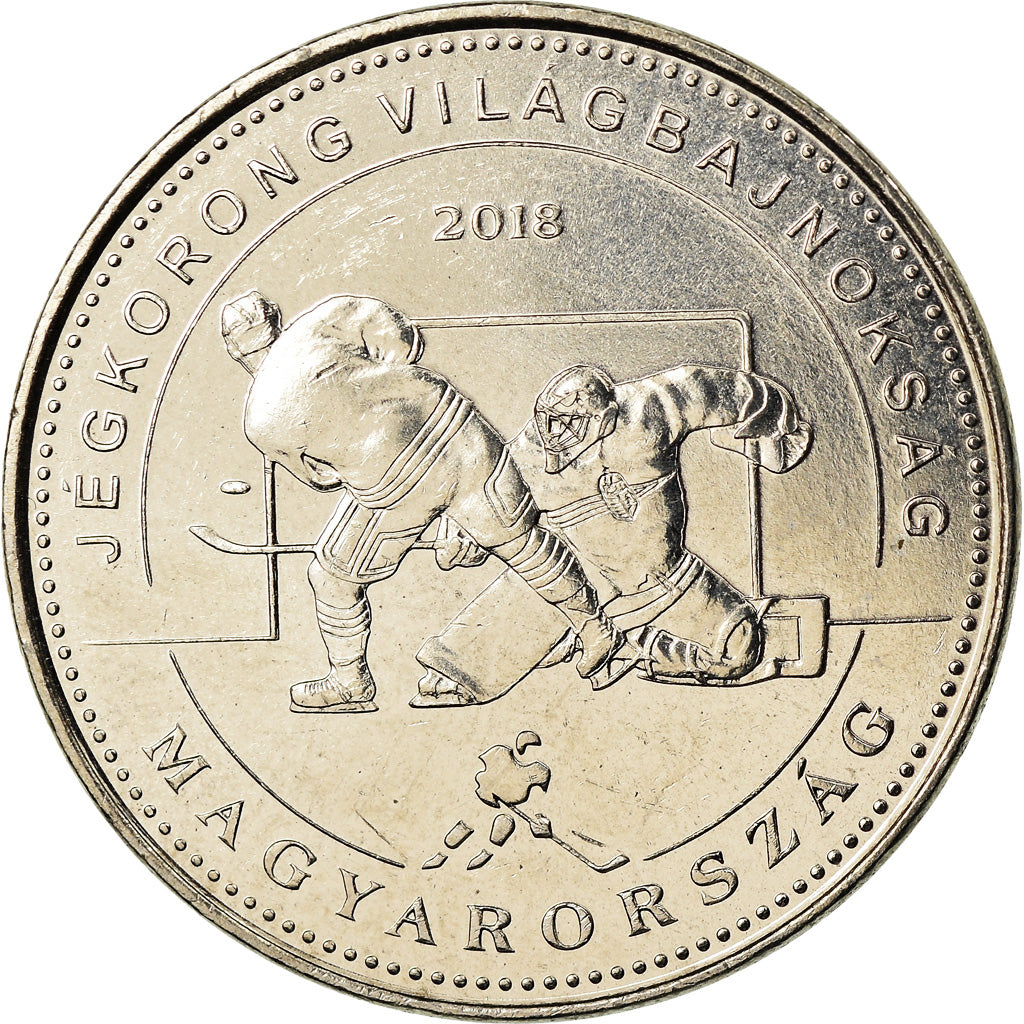 Monnaie, Hongrie, 50 Forint, 2018, Budapest, Championnat du Monde de Hockey sur