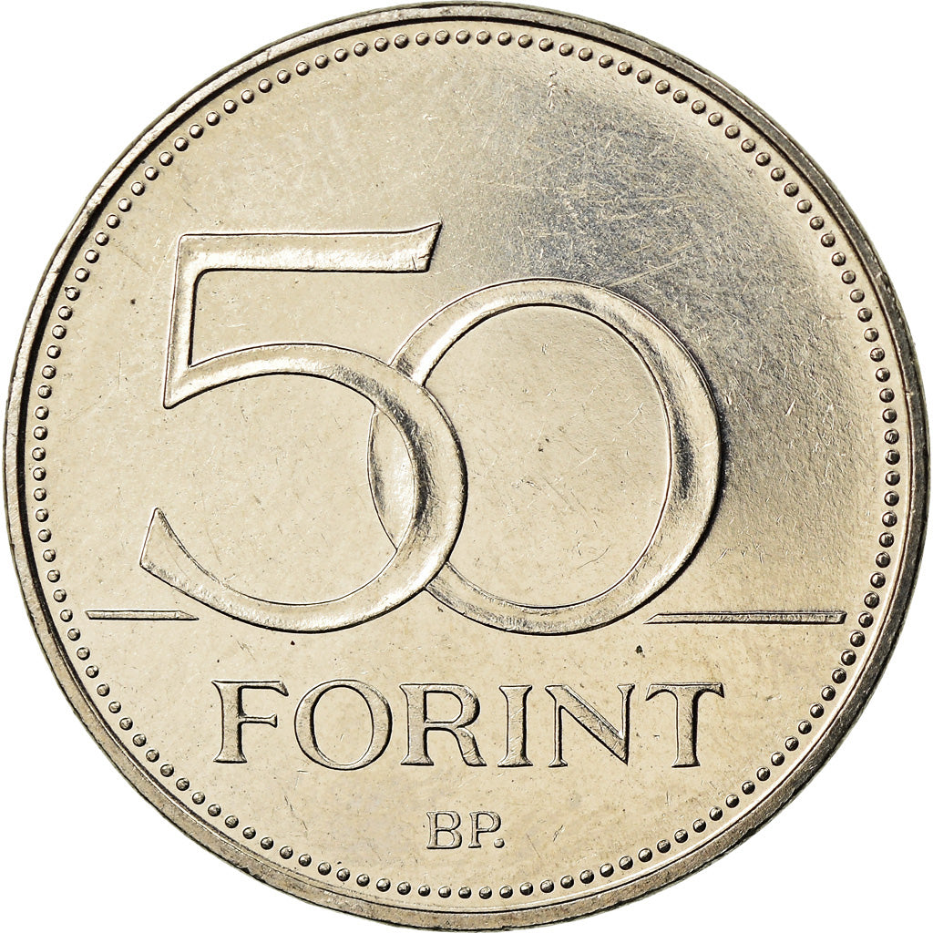 Coin, Hungary, 50 Forint, 2018, Budapest, Championnat du Monde de Hockey sur