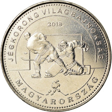 Coin, Hungary, 50 Forint, 2018, Budapest, Championnat du Monde de Hockey sur