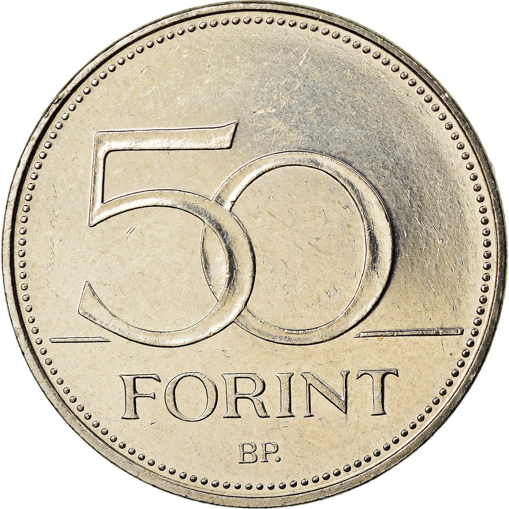 Coin, Hungary, 50 Forint, 2018, Budapest, Championnat du Monde de Hockey sur
