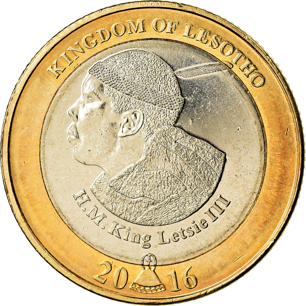 Coin, Lesotho, 5 Maloti, 2016, 50ème anniversaire de l'Indépendance, MS(63)