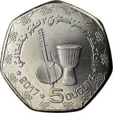 Coin, Mauritania, 5 Ouguiya, 2017, MS(63), Nickel plated steel, KM:13