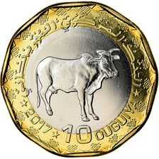 Coin, Mauritania, 10 Ouguiya, 2017, MS(63), Bi-Metallic, KM:14