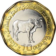 Coin, Mauritania, 10 Ouguiya, 2017, MS(63), Bi-Metallic, KM:14