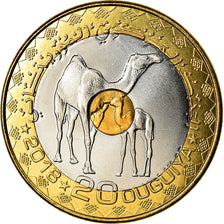 Coin, Mauritania, 20 Ouguiya, 2018, MS(63), Tri-Metallic, KM:15