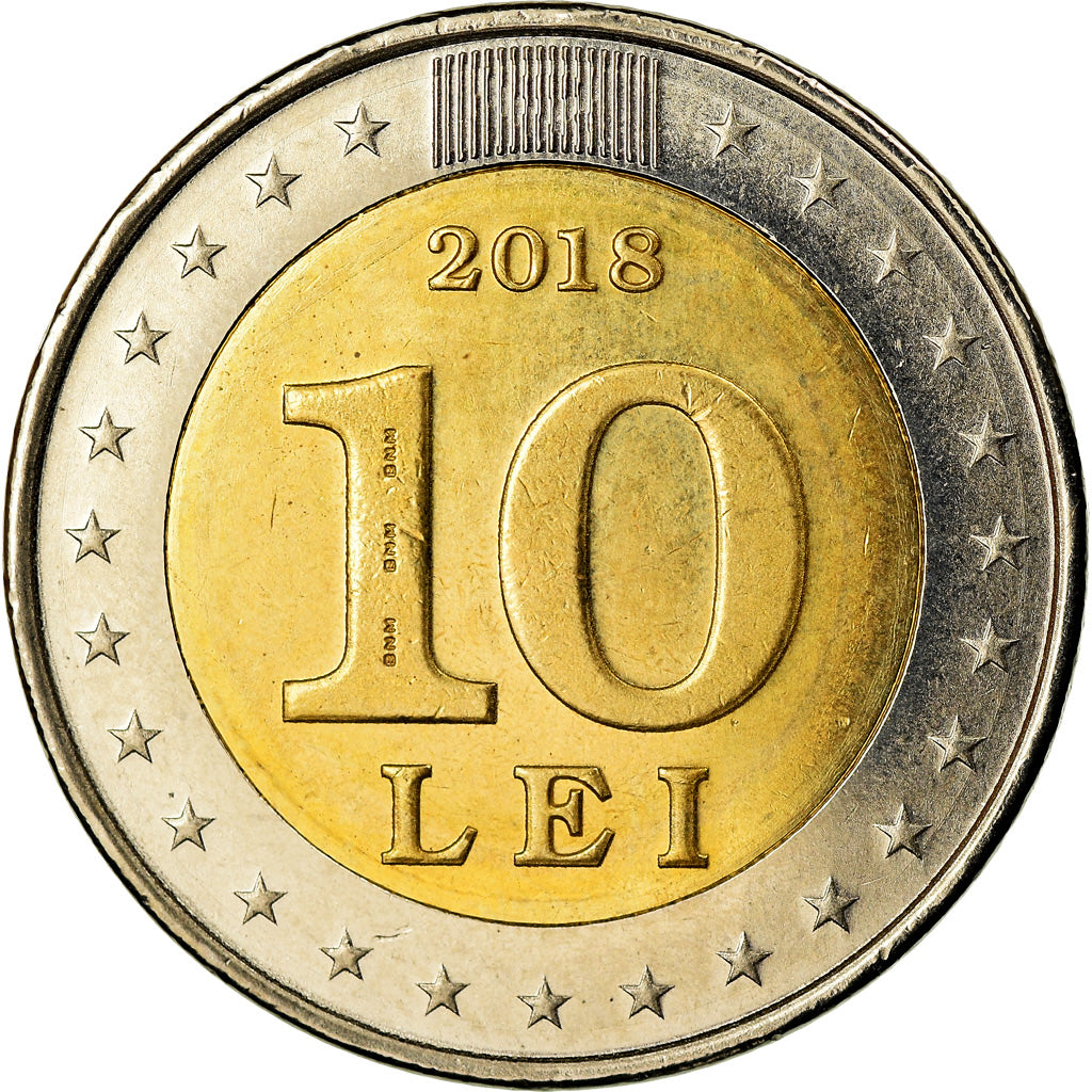 Moneta, Moldava, 10 Lei, 2018, 25 ans de la monnaie nationale, SPL, Bi-metallico