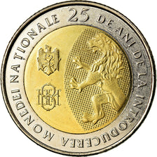 Monnaie, Moldova, 10 Lei, 2018, 25 ans de la monnaie nationale, SPL, Bi-Metallic