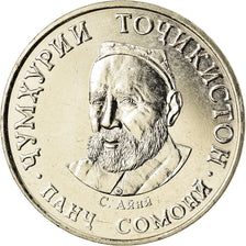 Coin, Tajikistan, 5 Somoni, 2019, St. Petersburg, MS(63), Nickel-brass