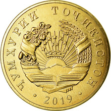 Münze, Tajikistan, 50 Dirams, 2019, St. Petersburg, UNZ, Brass plated steel