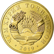 Monnaie, Tajikistan, 20 Dirams, 2019, St. Petersburg, SPL, Brass plated steel