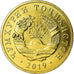 Coin, Tajikistan, 2 Dirams, 2019, St. Petersburg, MS(63), Brass plated steel