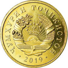 Monnaie, Tajikistan, Diram, 2019, St. Petersburg, SPL, Brass plated steel