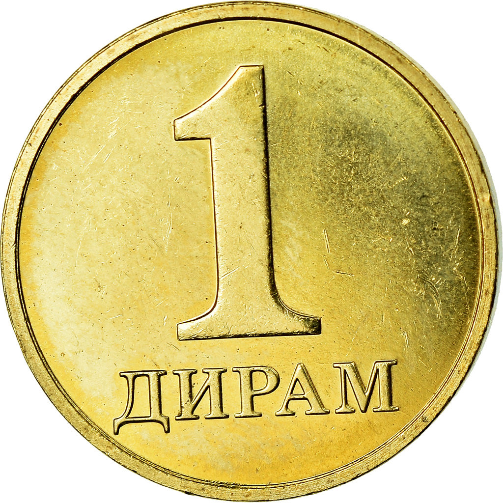 Moneta, Tagikistan, Diram, 2019, St. Petersburg, SPL, Acciaio placcato ottone