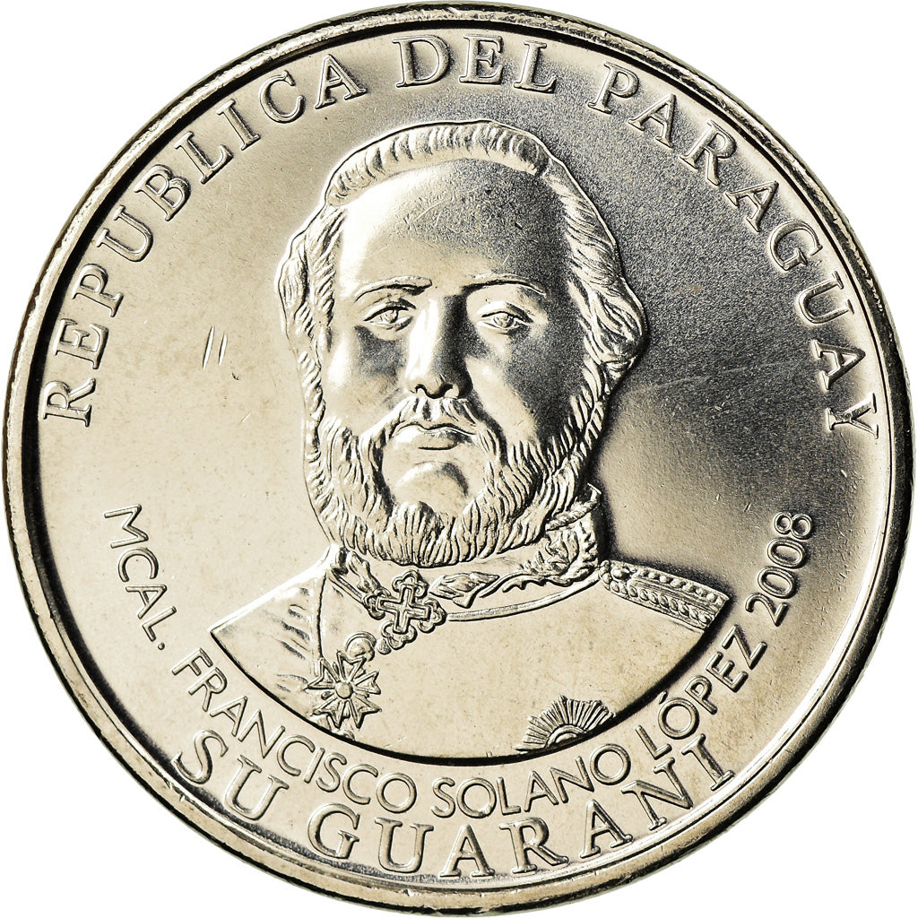 Moneta, Paraguay, MIL (1000) Guaranies, 2008, Kremnica, SPL, Nichel-acciaio