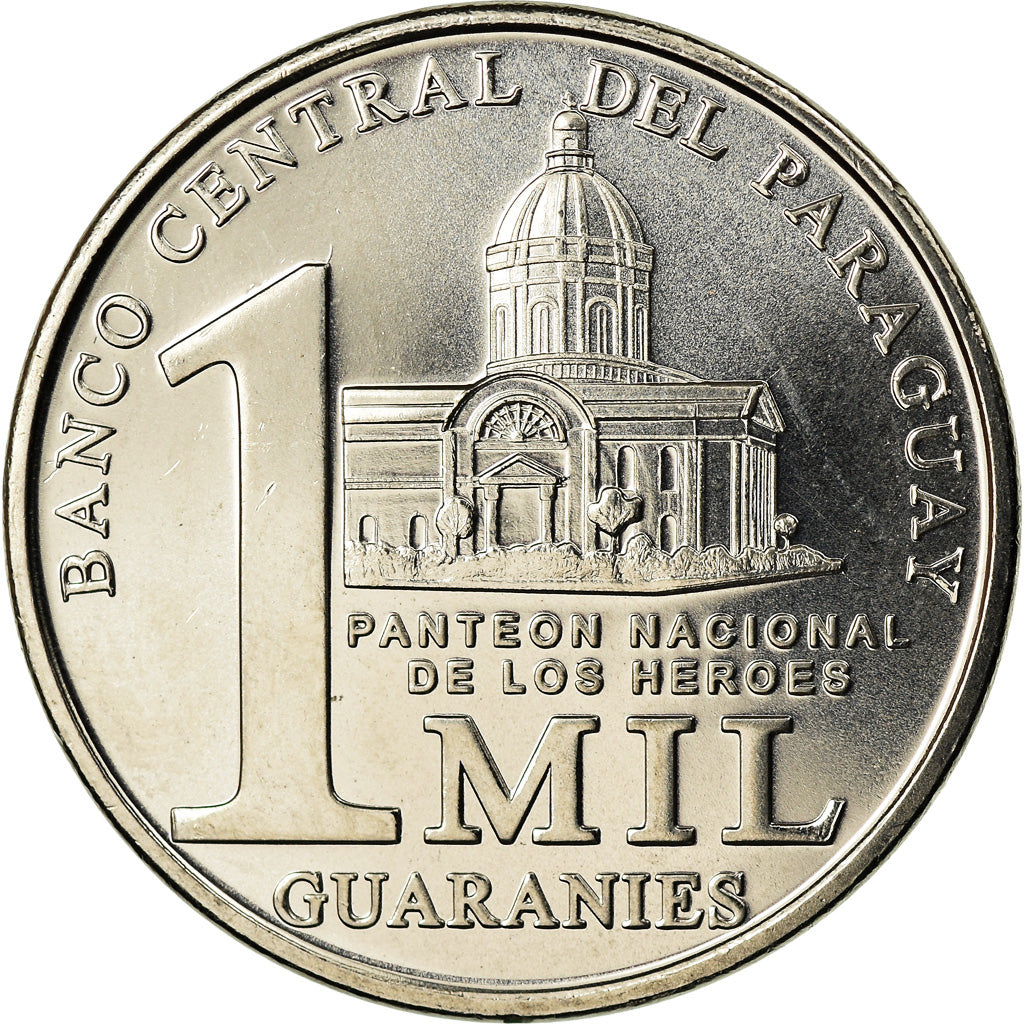 Moneta, Paraguay, MIL (1000) Guaranies, 2008, Kremnica, SPL, Nichel-acciaio