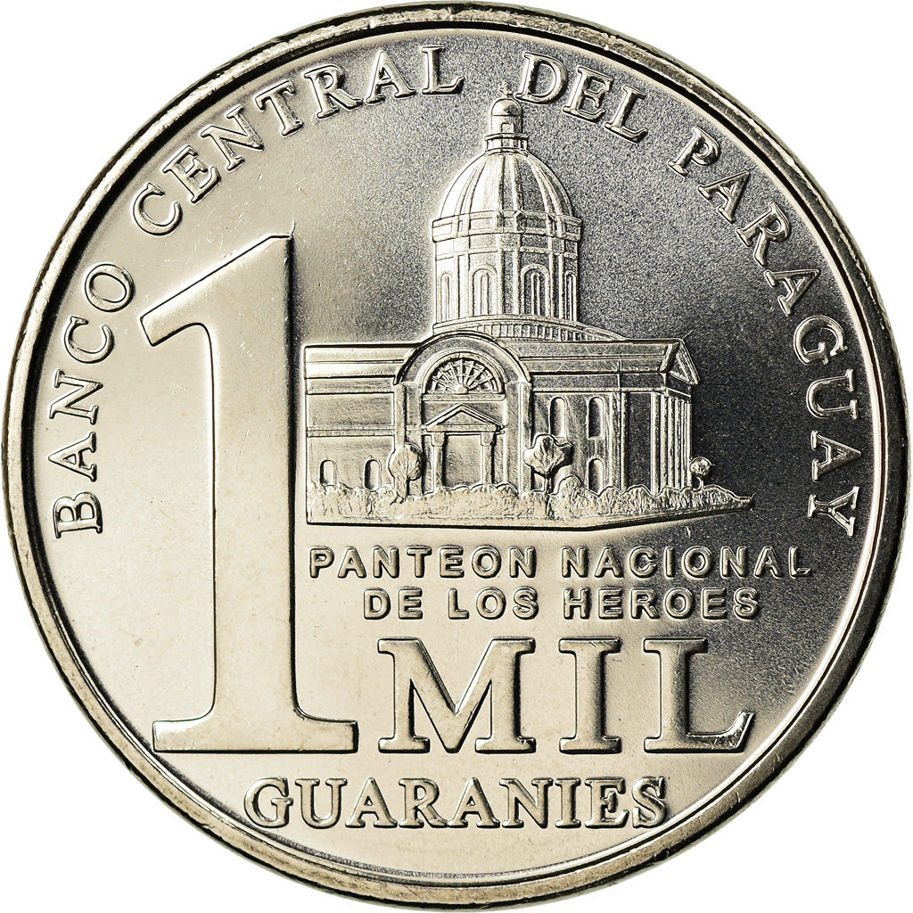 Moneta, Paraguay, MIL (1000) Guaranies, 2008, Kremnica, SPL, Nichel-acciaio